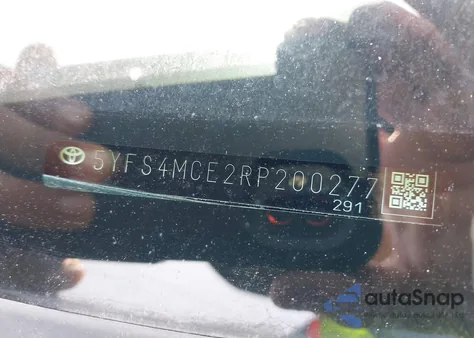 2024 Toyota Corolla Se из США, поврежденный, VIN 5YFS4MCE2RP200277